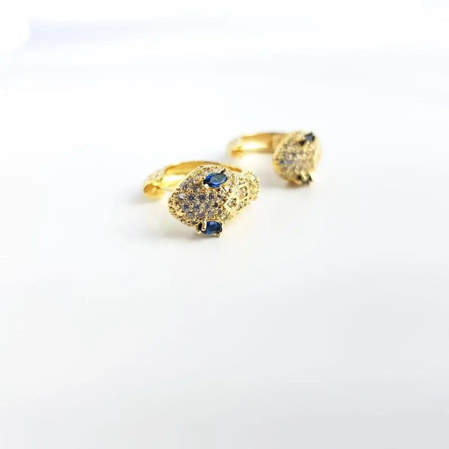 ARGOLA CLICK COBRA CRAV OLHO COLOR|BANHADO EM OURO 18K