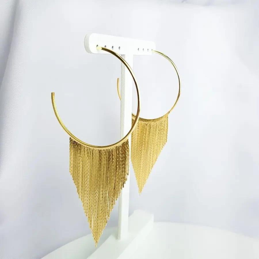 ARGO DE TARRACHA GRANDE COM FRANJA DOURADO EMBAIXO