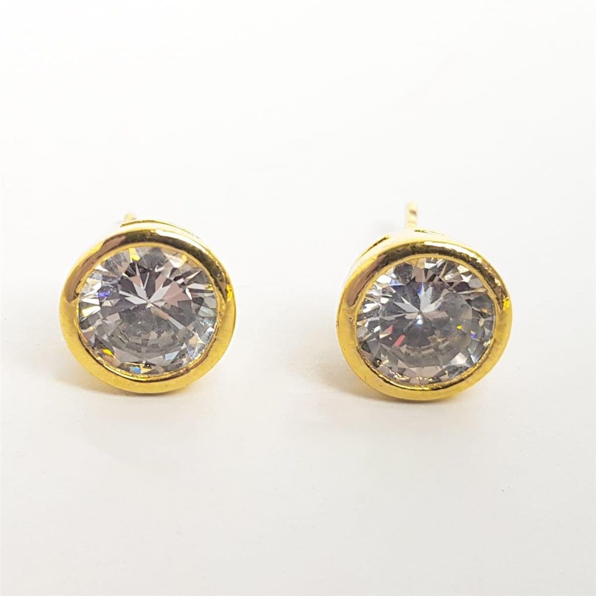 BRINCO PONTO LUZ REDONDO FILETE DOURADO FILETE 9MM | BANHADO EM OURO 18K