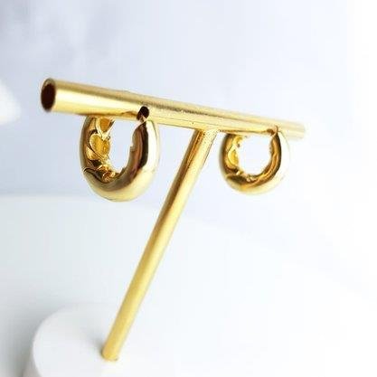 ARGOLA DOURADA DETALHES VAZADOS|BANHADO EM OURO 18K