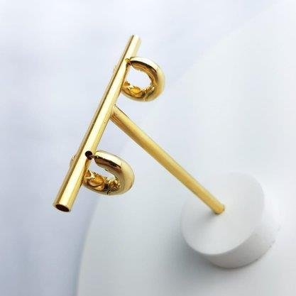 ARGOLA DOURADA DETALHES VAZADOS|BANHADO EM OURO 18K