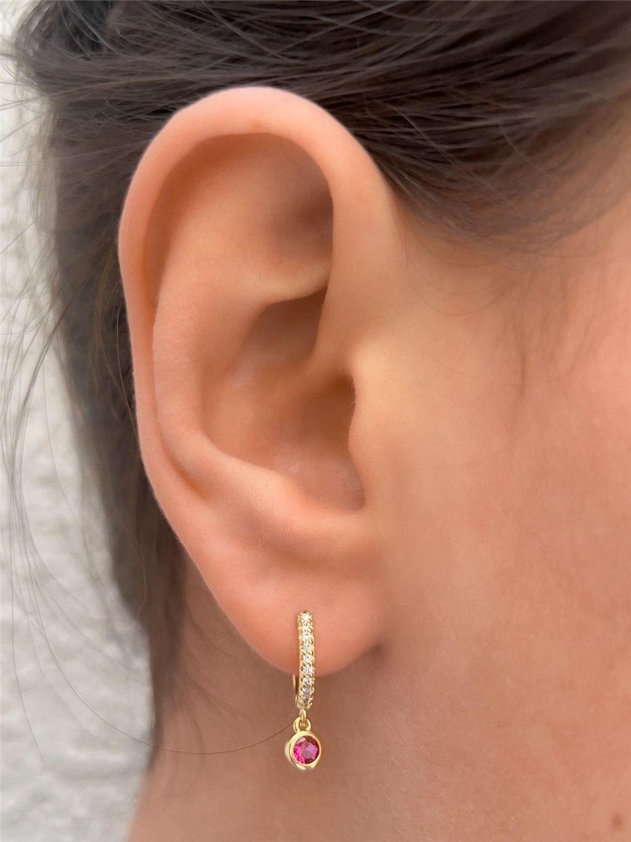 ARGOLA MICROCRAVEJADO PG COLOR SITE | 1,3CM | BANHADO EM OURO 18K