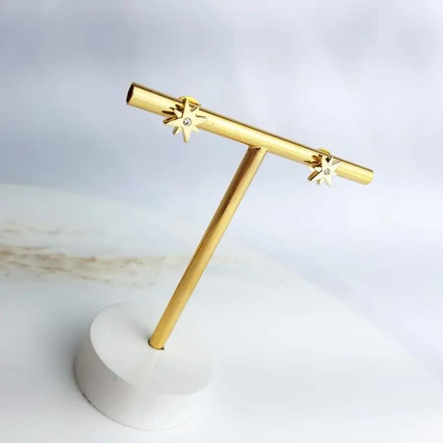 BRINCO ESTRELA DE BELEM COM 1 ZIRCONIA AO MEIO