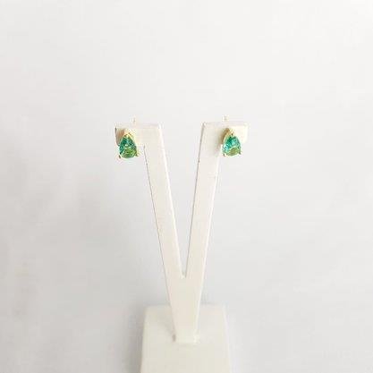 BRINCO GOTA EM ZIRCÔNIA COLOR|BANHADO EM OURO 18K