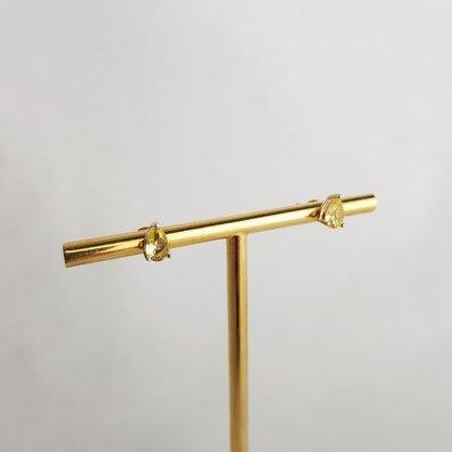 BRINCO COM ZIRCÔNIA AMARELA|BANHO DE PRATA