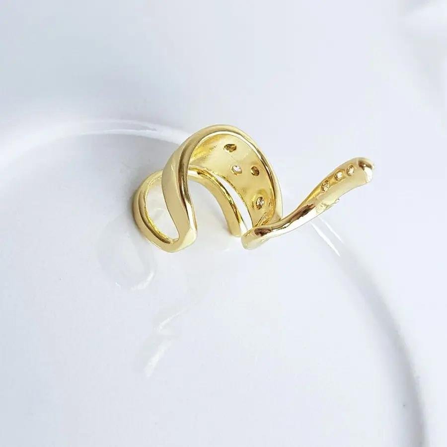 PIERCING FAKE COBRA CRAV ELO PONTO LUZ/ESTRELA|BANHADO EM OURO 18K