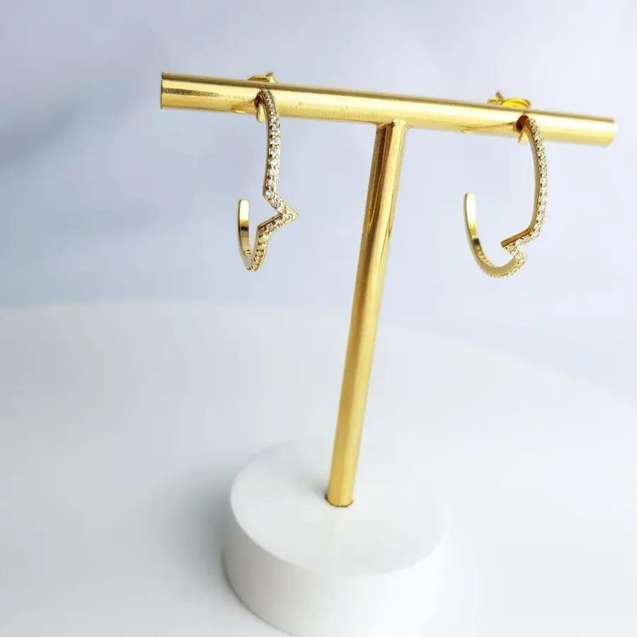 ARGOLA CRAVEJADA|RÉPLICA|BANHADO EM OURO 18K