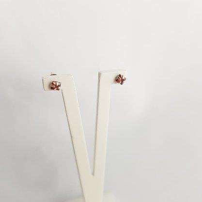 BRINCO COM ZIRCÕNIA QUADRADA LARANJA|0,4CM|PRATA 925