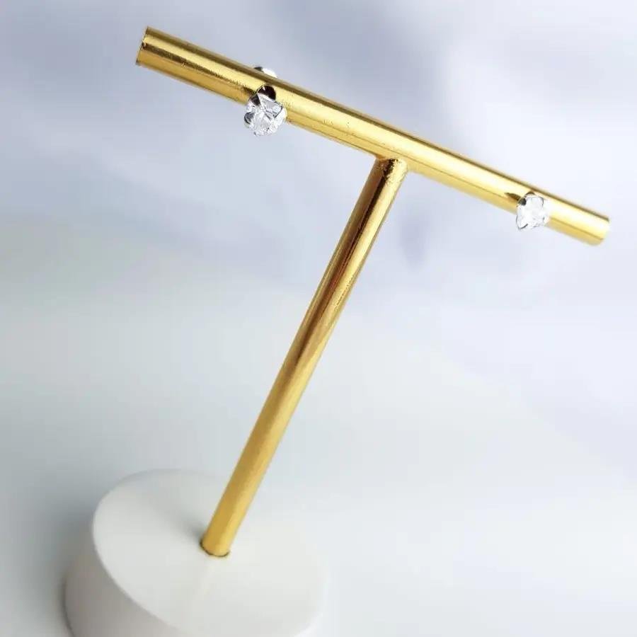 BRINCO CORAÇÃO CRISTAL|TARRAXA BABY PRATA 925