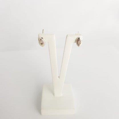 BRINCO OLHO GREGO COM ZIRCÔNIA NO MEIO|BANHO DE PRATA