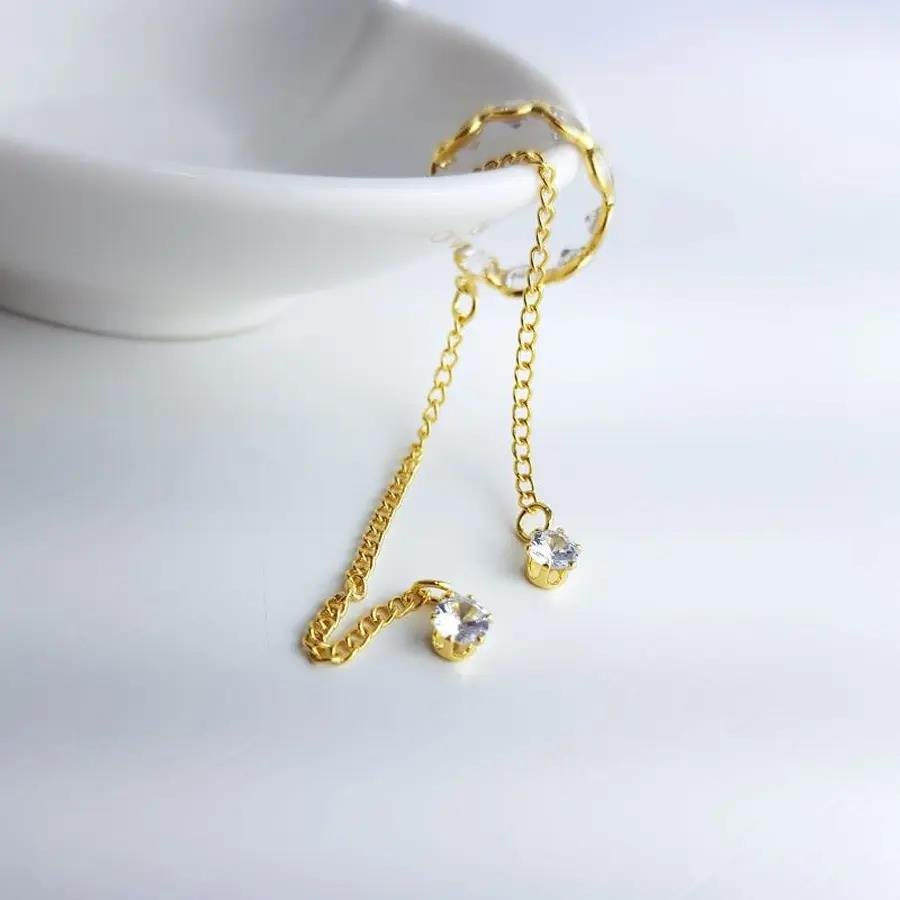 PIERCING FAKE FRANJAS E PONTO DE LUZ|BANHADO EM OURO 18K