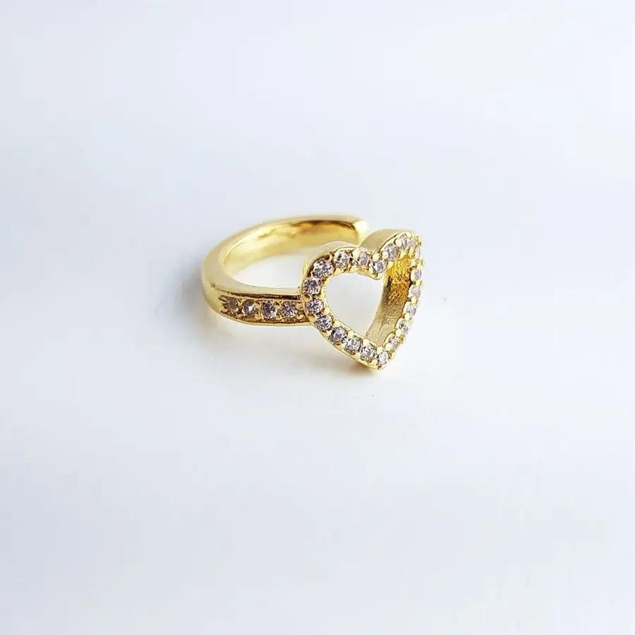 PIERCING FAKE CORACAO CRAV|BANHADO EM OURO 18K