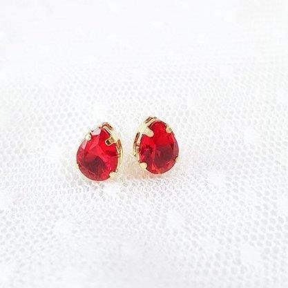 BRINCO GOTAS COLORIDAS|5MM|BANHADO EM OURO 18K
