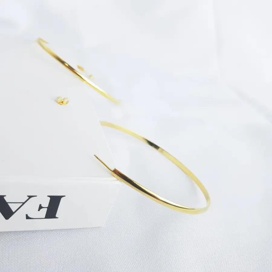 ARGOLA DE FIO|7,5CM|BANHADO EM OURO 18K