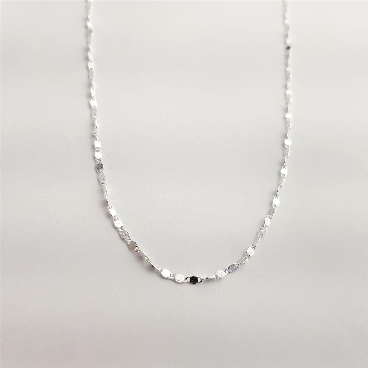 CHOKER ELO EM CHAPINHA LISA REDONDA TORCIDA | BANHO DE PRATA 