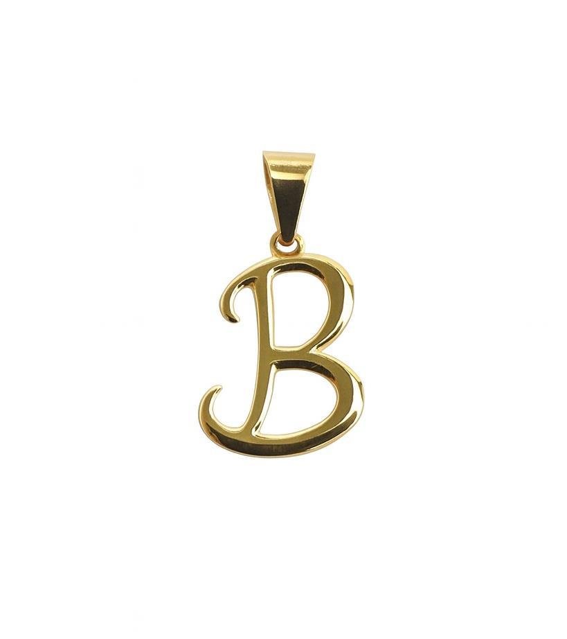 PINGENTE LETRA CURSIVA MAIÚSCULA | BANHADO EM OURO 18K