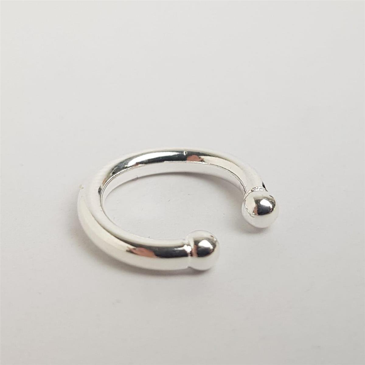 PIERCING 1,4CM EM LISO ESFERA NA PONTA | BANHO DE PRATA